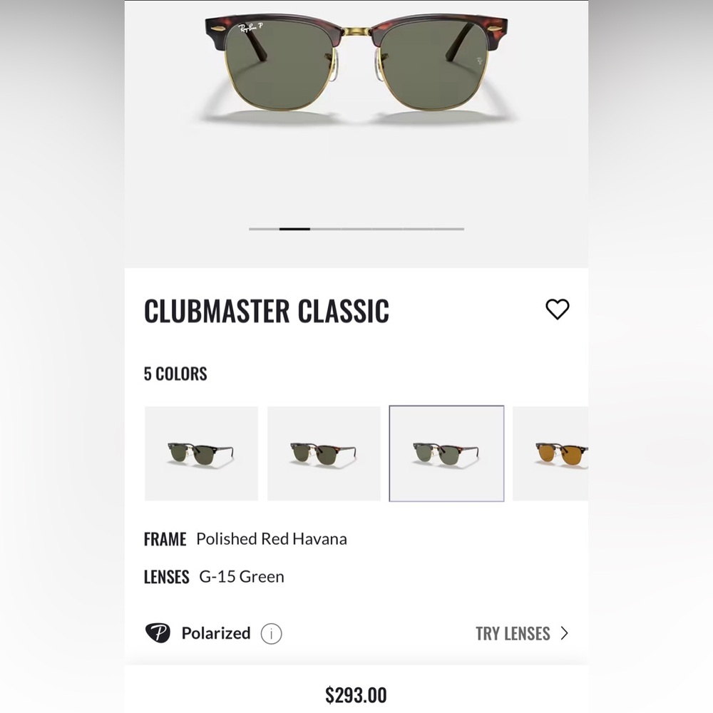 Ray-Ban Clubmaster Classic Polarized Sunglasses